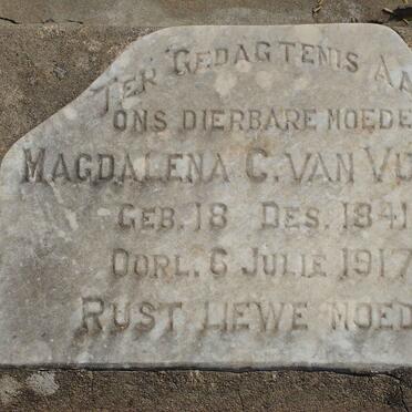 VUUREN Magdalena C., van 1841-1917