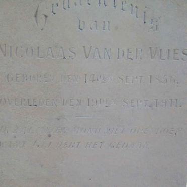 VLIES Nicolaas, van der  1856-1911