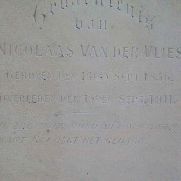 VLIES Nicolaas, van der  1856-1911