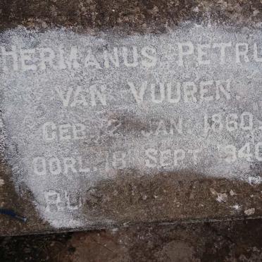 VUUREN Hermanus Petrus, van 1860-1940