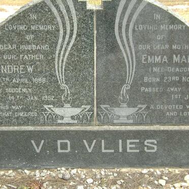 VLIES Andrew, v.d. 1888-1952 &amp; Emma Maria DEACON 1894-1965