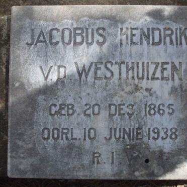 WESTHUIZEN Jacobus Hendrik, van der 1865-1938