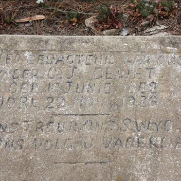 WET C. J., de 1862-1936