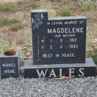 WALES Magdelene 1912-1993