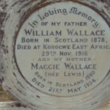 WALLACE William 1878-1916 &amp; Maggie LEWIS 1880-1934