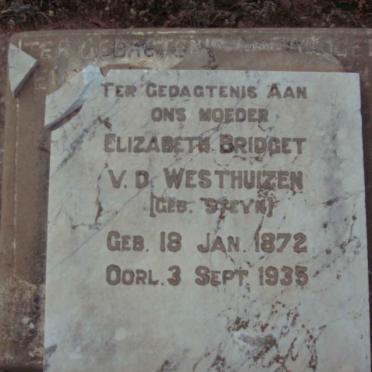 WESTHUIZEN Elizabeth Bridget, v.d. nee STEYN 1872-1935