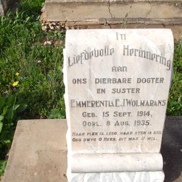 WOLMARANS Emmerentia E.J. 1914-1935