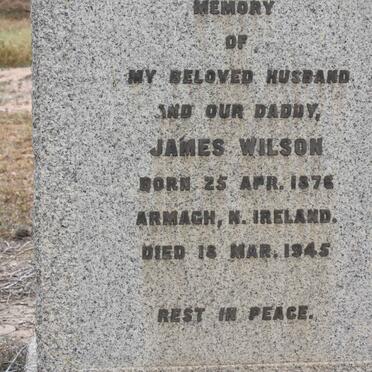 WILSON James 1876-1945