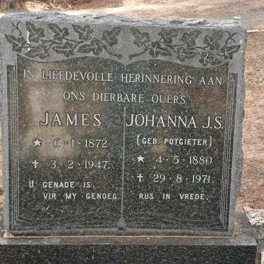 ? James 1872-1947 &amp; Johanna J.S. POTGIETER 1880-1971