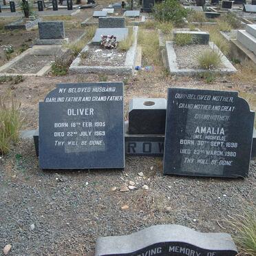 ?ROW Oliver 1905-1969 &amp; Amalia HOCHFELD 1898-1980