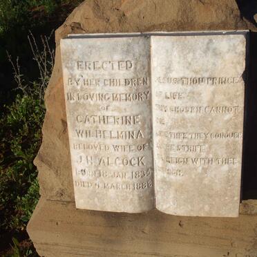 ALCOCK Catherine Wilhelmina 1839-1888