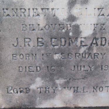 EDMEADES Henrietta Elizabeth 1868-1905