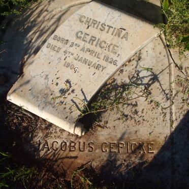 GERICKE Christina 1826-1906 :: GERICKE Jacobus
