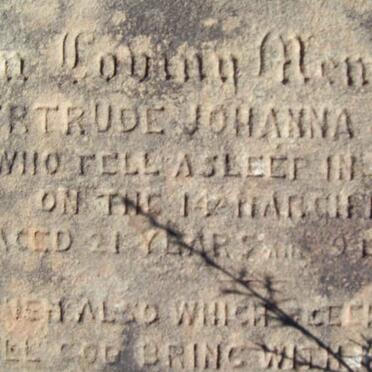 JOUBERT Gertrude Johanna  -1883 