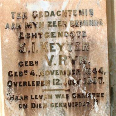 KEYTER S.I. nee VAN RYN 1844-1897