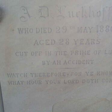 LUCKHOFF A.D.  -1886