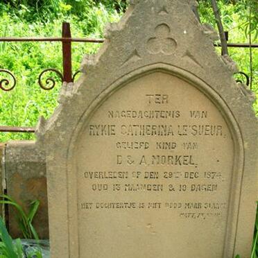 MORKEL Rykie Catherina Le Sueur -1874