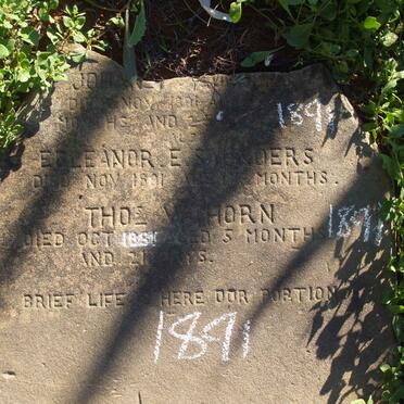 SAUNDERS Eleanor E. -1891 :: HORN T.W. -1891 :: ? John - 1891