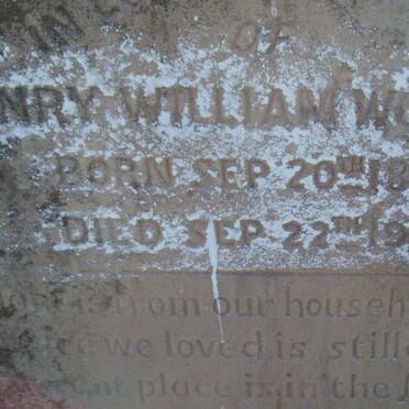 WODHAMS Henry William 1872-1900