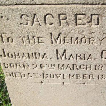 ORR Johanna Maria  1878-1883