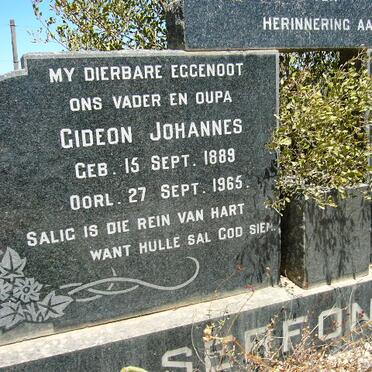 SERFONTEIN Gideon Johannes 1889-1965 &amp; Maria Magdalena Fourie POTGIETER 1895-1967