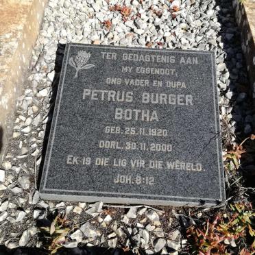 BOTHA Burger Petrus 1920-2000