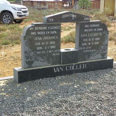 COLLER Izak Johannes, van 1900-1982 &amp; Anna Elizabeth 1906-1995