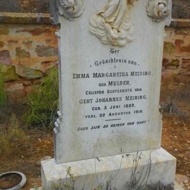 MEIRING Emma Margaretha nee MULDER 1889-1919