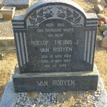 ROOYEN Roelof Theunis J., van 1920-1955