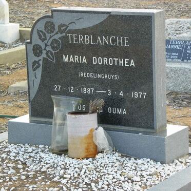 TERBLANCHE Maria Dorothea nee REDELINGHUYS 1887-1977