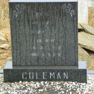 COLEMAN Mabel E.P. nee GREEFF 19?0-1976