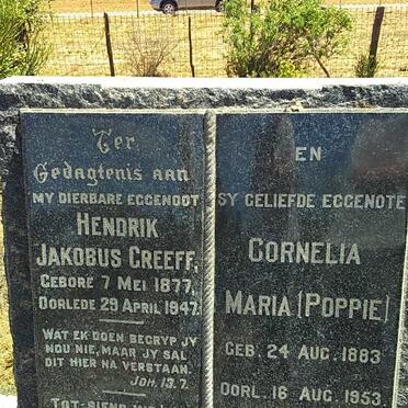 GREEFF Hendrik Jakobus 1877-1947 &amp; Cornelia Maria 1883-1953
