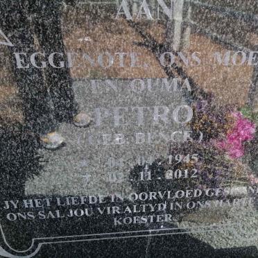 ? Petro nee BENCE 1945-2012