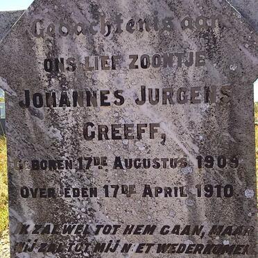 GREEFF Johannes Jurgens 1909-1910