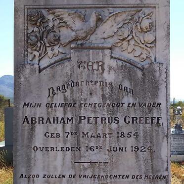 GREEFF Abraham Petrus 1854-1924