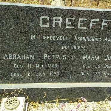 GREEFF Abraham Petrus 1886-1970 &amp; Maria Johanna 1891-1952