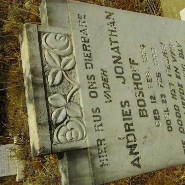 BOSHOFF Andries Jonathan 1874-1950
