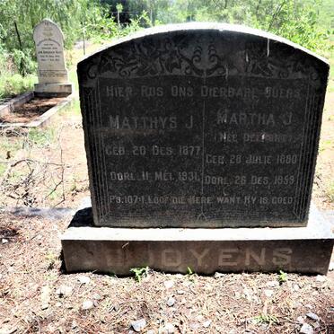 BOOYENS Matthys J. 1877-1931 &amp; Martha J. DELPORT 1880-1959