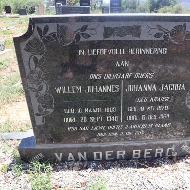 BERG Willem Johannes, van der 1889-1948 &amp; Johanna Jacoba KRAUSE 1870-1960