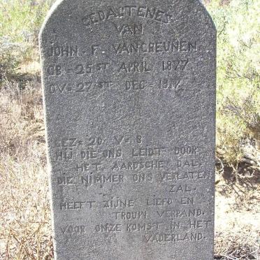 GREUNEN John F., van 1877-1917