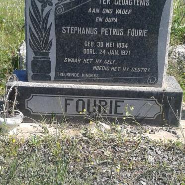 FOURIE Stephanus Petrus 1894-1971
