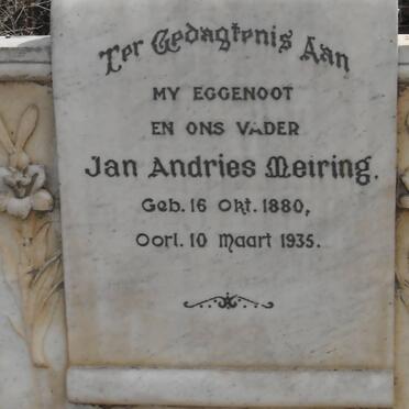 MEIRING Jan Andries 1880-1935