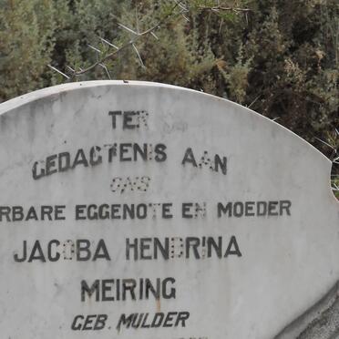 MEIRING Jacoba Hendrina nee MULDER 1887-1958