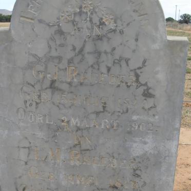 RHEEDER G.J. 1840-1902 &amp; L.M. 1848-1929