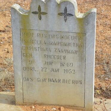 ZAAYMAN Isabella Margaretha Christiana nee RHEEDER 1869-1952