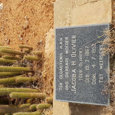 OLIVIER Jacoba H. nee OLIVIER 1867-1952