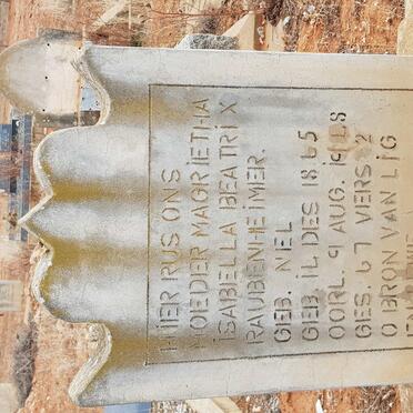 RAUBENHEIMER Magrietha Isabella Beatrix nee NEL 1865-1948