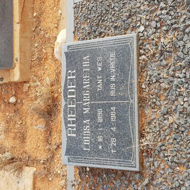 RHEEDER Louisa Margaretha 1898-1984