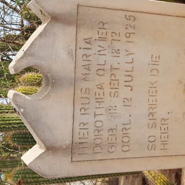 OLIVIER Maria Dorothea 1872-1925