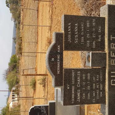 GILBERT James Charles 1891-1968 &amp; Johanna Susanna OLIVIER 1897-1970